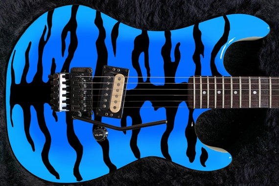 Guitar Skin Wrap Axe Reface Iconic 80's Vivid Bengal Tiger 8
