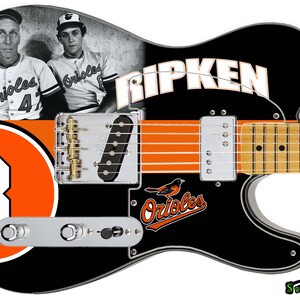 Guitar Skin Top Rated 5-Star Axe Wrap Re-skin Body Bass Reface Electric Music Custom Cover DIY C. Ripken Tribute 189