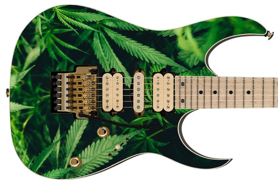 ギター Ibanez TS9DX Weed Custom Modified Guitar Skin Axe Wrap Re-skin Body Bass Reface Electric Music
