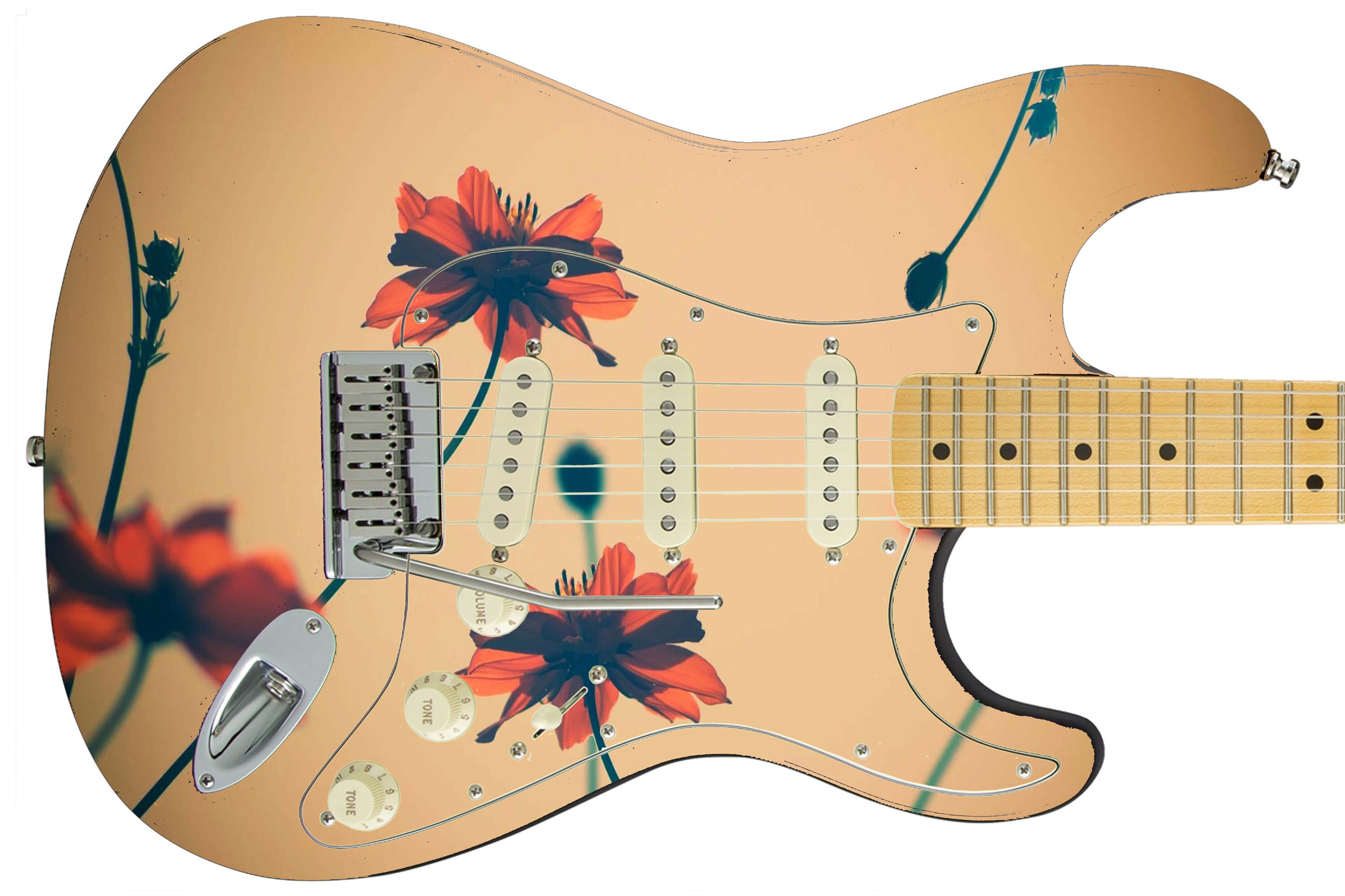 Guitar Skin Axe Wrap Re-skin Bass Reface DIY 420 Kush Cannabis Weed Flag 850