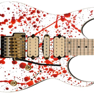 Guitar Skin Axe Wrap Re-skin Vinyl Decal Righty Electric Blunt Force Trauma 065