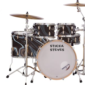 Drum Wrap Percussion Shell Cover Bass Kick Snare Tom DIY Frosted Mint Swirl 718