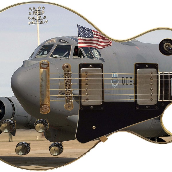 Guitar Skin Axe Wrap Re-skin Righty Electric Fat Albert Military Carrier 045