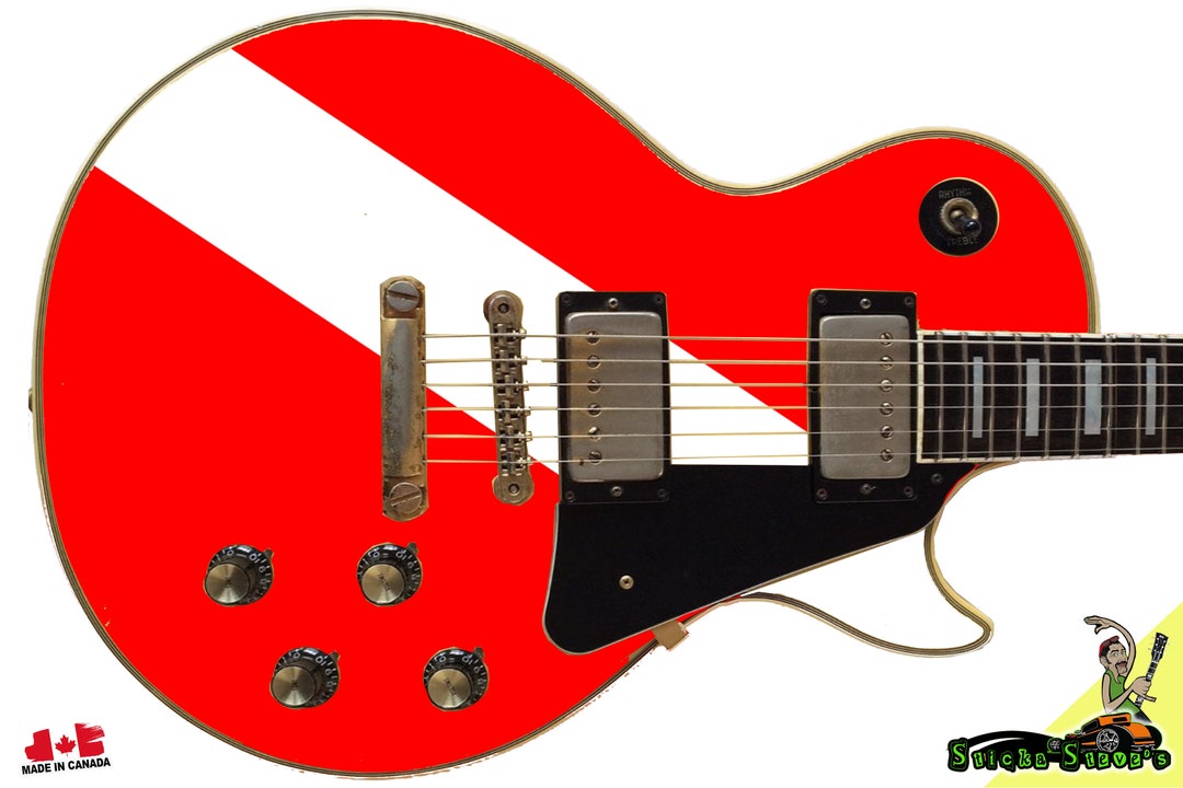 Guitar Skin Axe Wrap Righty Electric Guitar Skin Diver Down Etsy