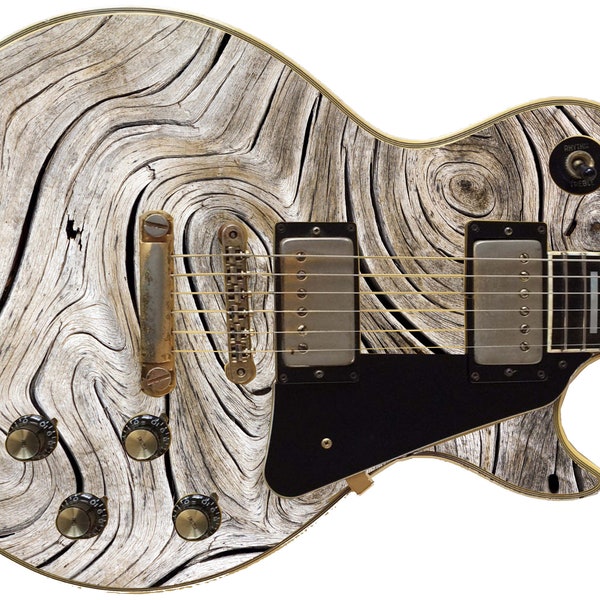 Guitar Skin Axe Wrap Re-skin Bass Body Electric Reface DIY Knotty Wood 578