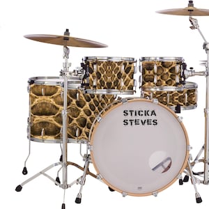 Drum Wrap Percussion Shell Cover Bass Kick Snare Tom DIY Dessert Snake 671