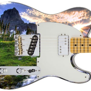 Guitar Skin Top Rated 5-Star Axe Wrap Re-skin Body Bass Reface Electric Music Custom Cover DIY A River Run 053