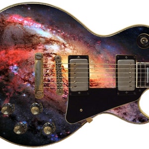 Guitar Skin Axe Wrap Re-skin Vinyl Decal DIY -Nebula 1 Red Burst 763