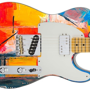 Guitar Skin Axe Wrap Re-skin Bass Reface Electric DIY Vinyl Color Oil Paints 585