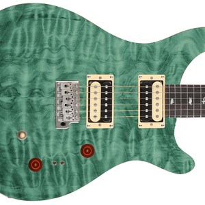 Guitar Skin Axe Wrap Re-skin DIY Vintage Quilted Maple Green  GS 201