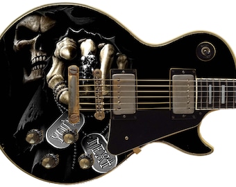 Guitar Skin Axe Wrap Re-skin Body Bass Reface Electric Music Custom Cover DIY You&#39;re Next 760