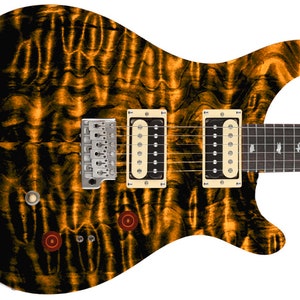 Guitar Skin Axe Wrap Re-skin DIY Vintage Quilted Maple Rawr Roar GS 201