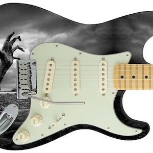 Guitar Skin Axe Wrap Re-skin Electric Body Bass Reface Custom Music Instrument Cover Art DIY Hand of Orcs Fool of a Took 413