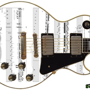 Guitar Skin Ax Wrap Re-skin Body Bass Reface Musique électrique Couverture personnalisée DIY Diamond Dave Notes 078