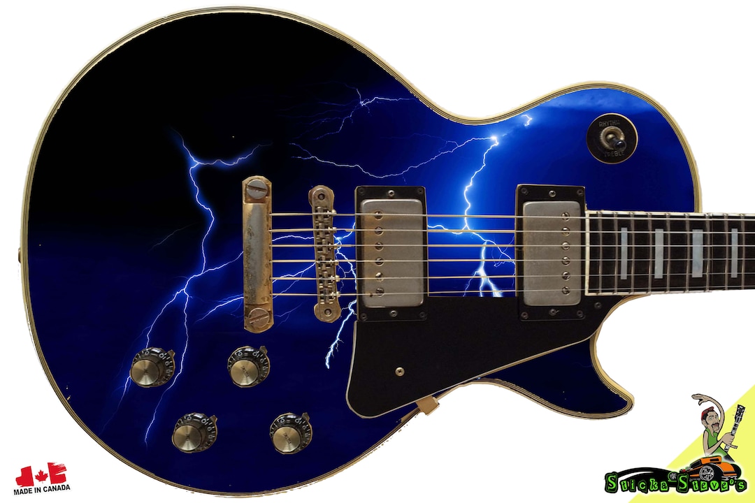 Guitar Skin Axe Wrap Reskin DIY Lightening Crashes 194 Etsy