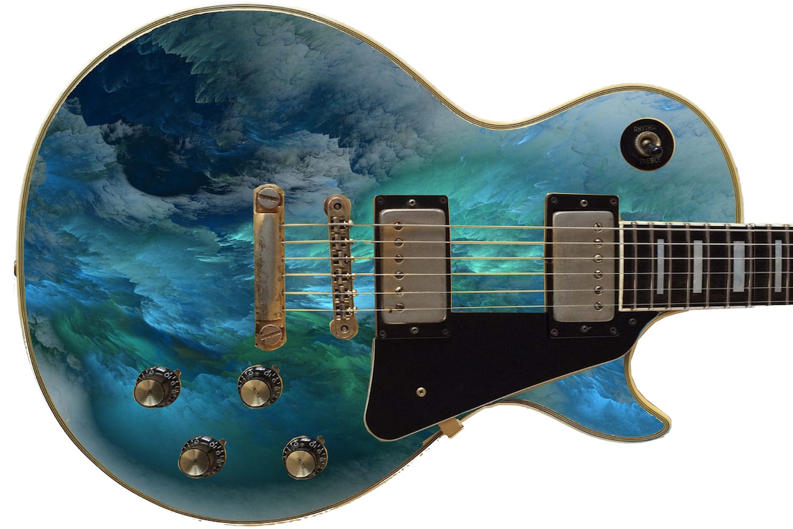 Guitar Skin Axe Wrap Electric Guitar Skin Clouds Rolling in Etsy UK