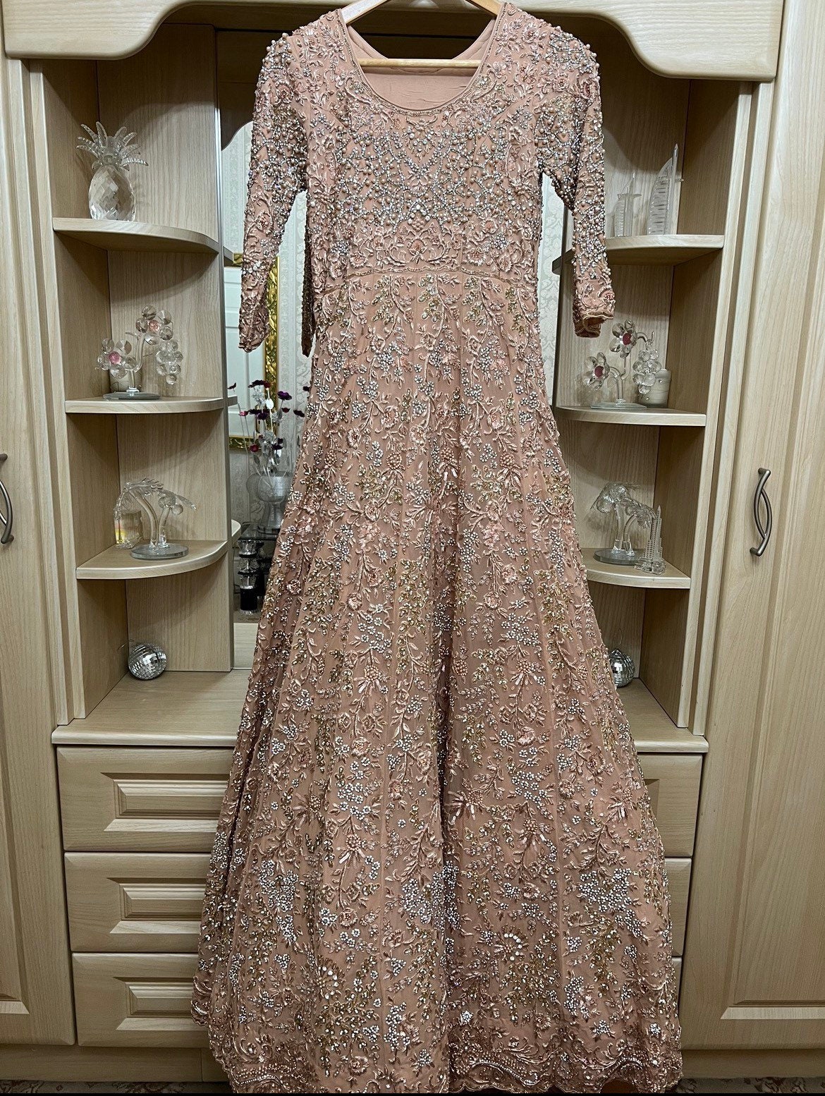 Georgotte maxi dress with flare sleeve (Rs.850/-) | One piece gown, Maxi  dress, Full flare gown