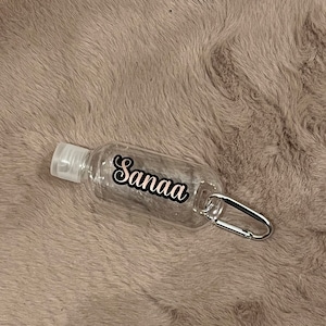 Personalised 50ml Hand Sanitiser Bottles With Clip