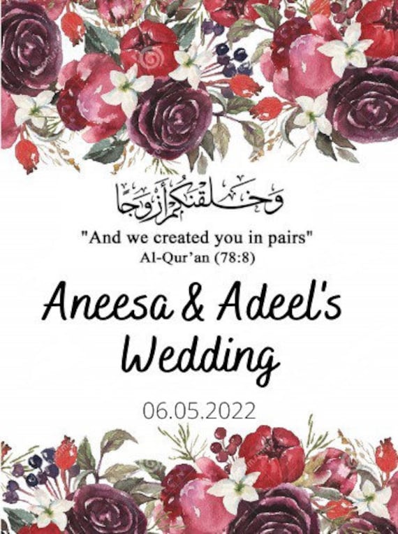 Personalised Wedding/nikkah Stickers Etsy