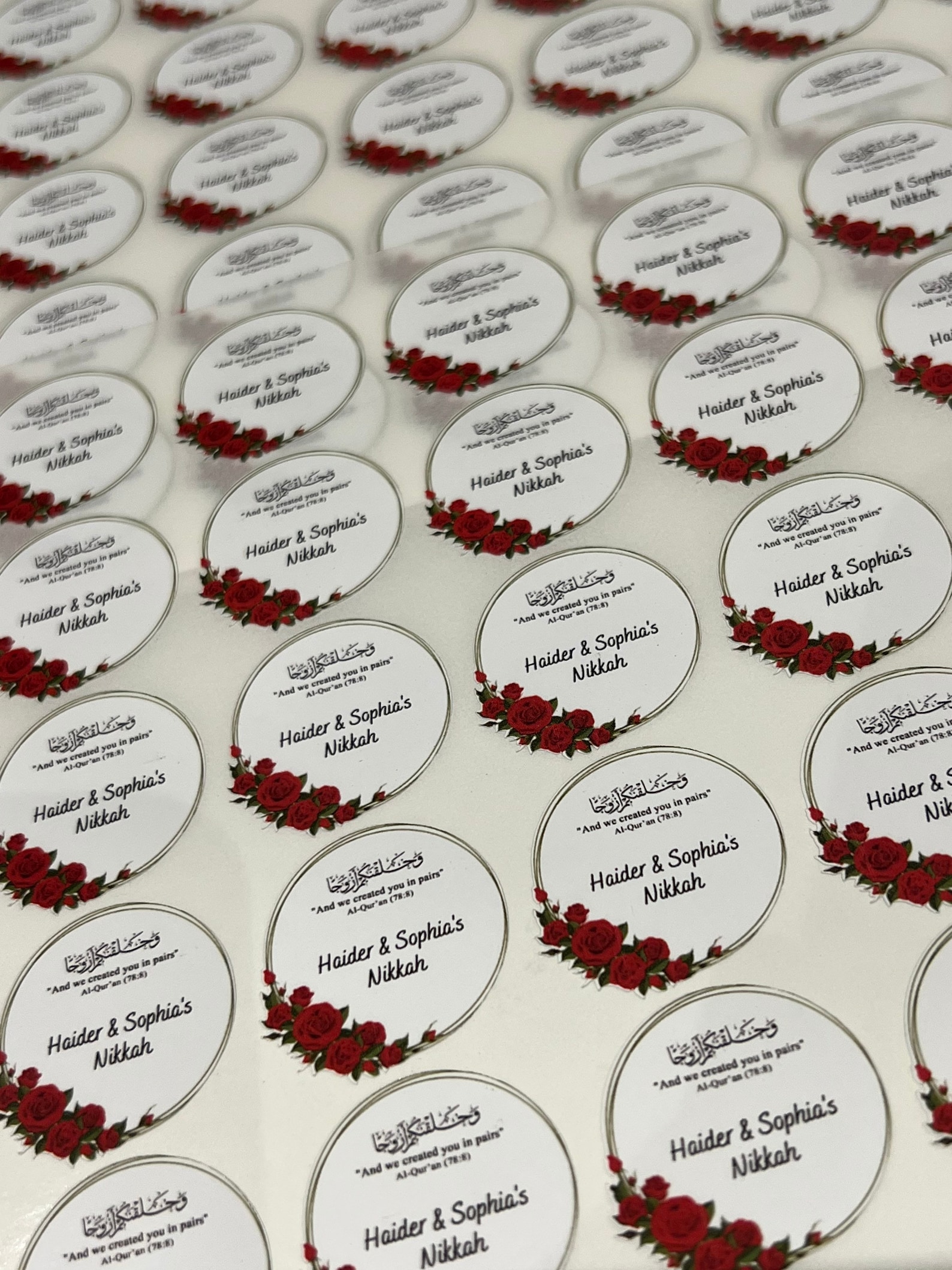 Personalised Nikkah Stickers Etsy