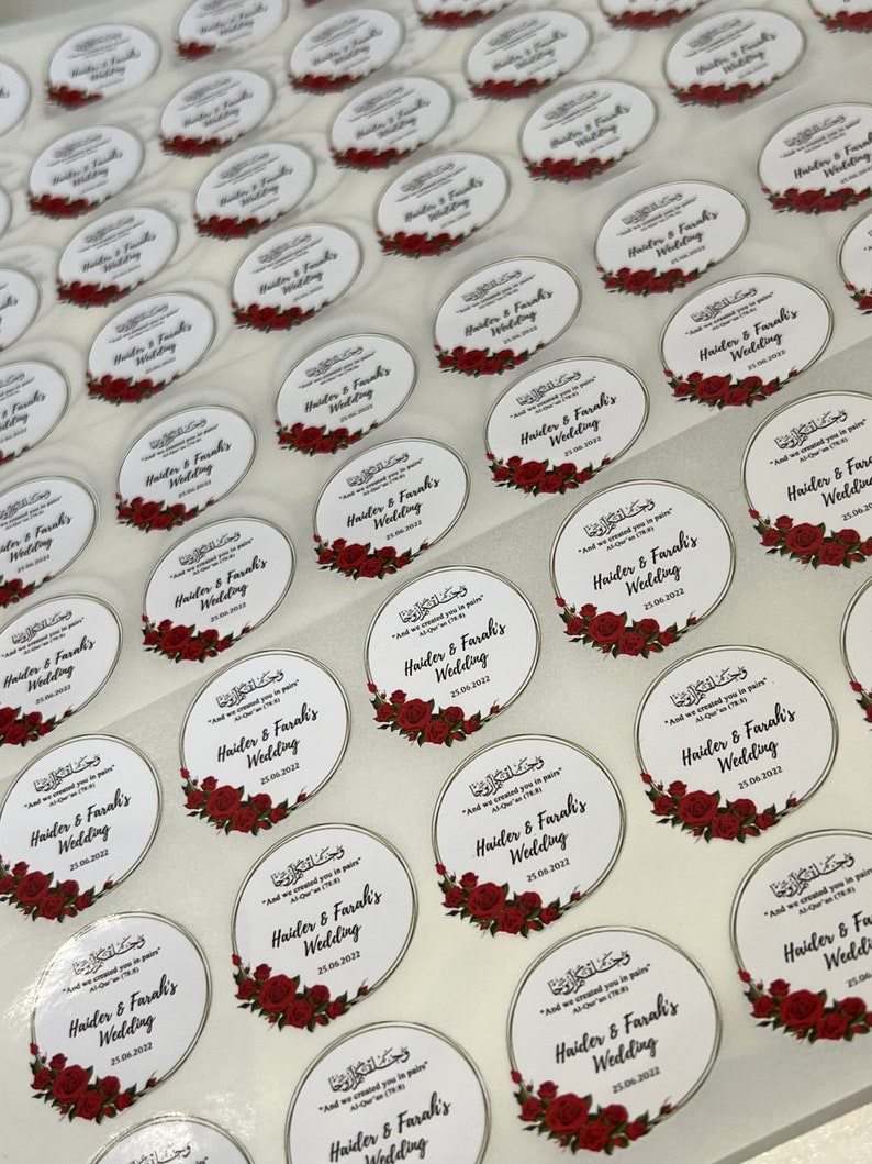 Personalised Nikkah Stickers Etsy
