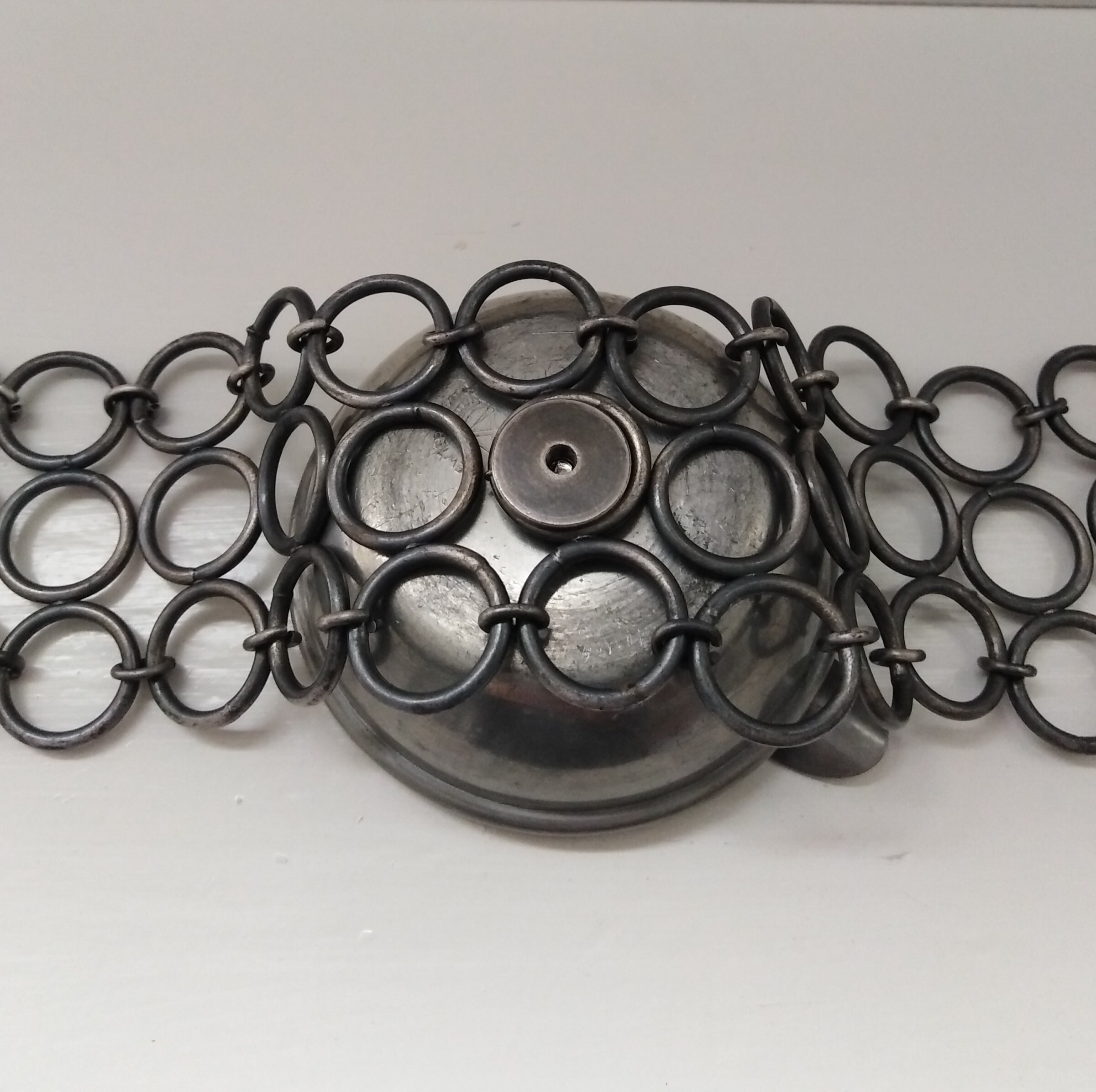 Vintage pewter ashtray Pewter chain mail ashtray Vintage Etsy