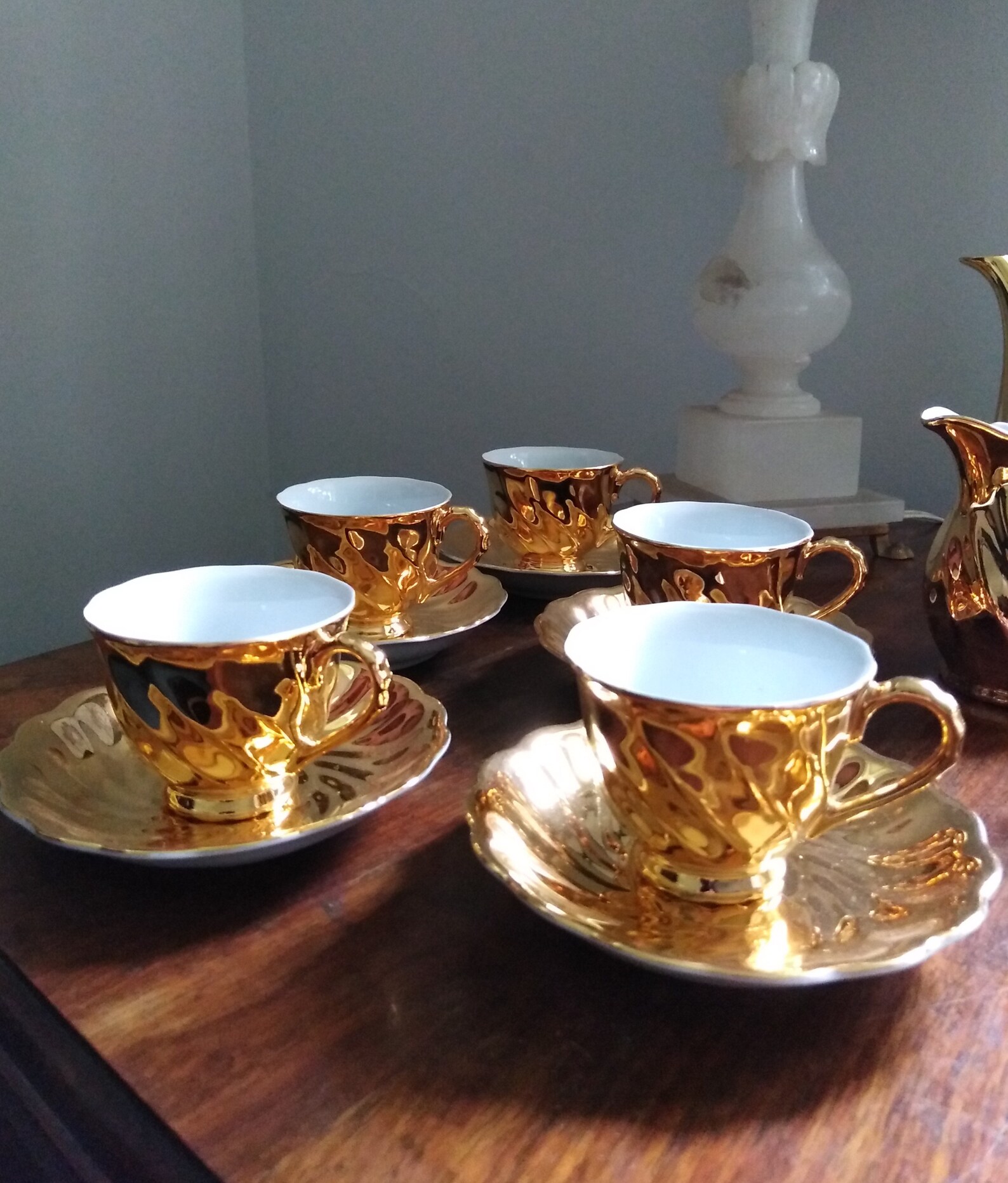 Gold Avondale fine china tea set made in Australia Vintage Etsy