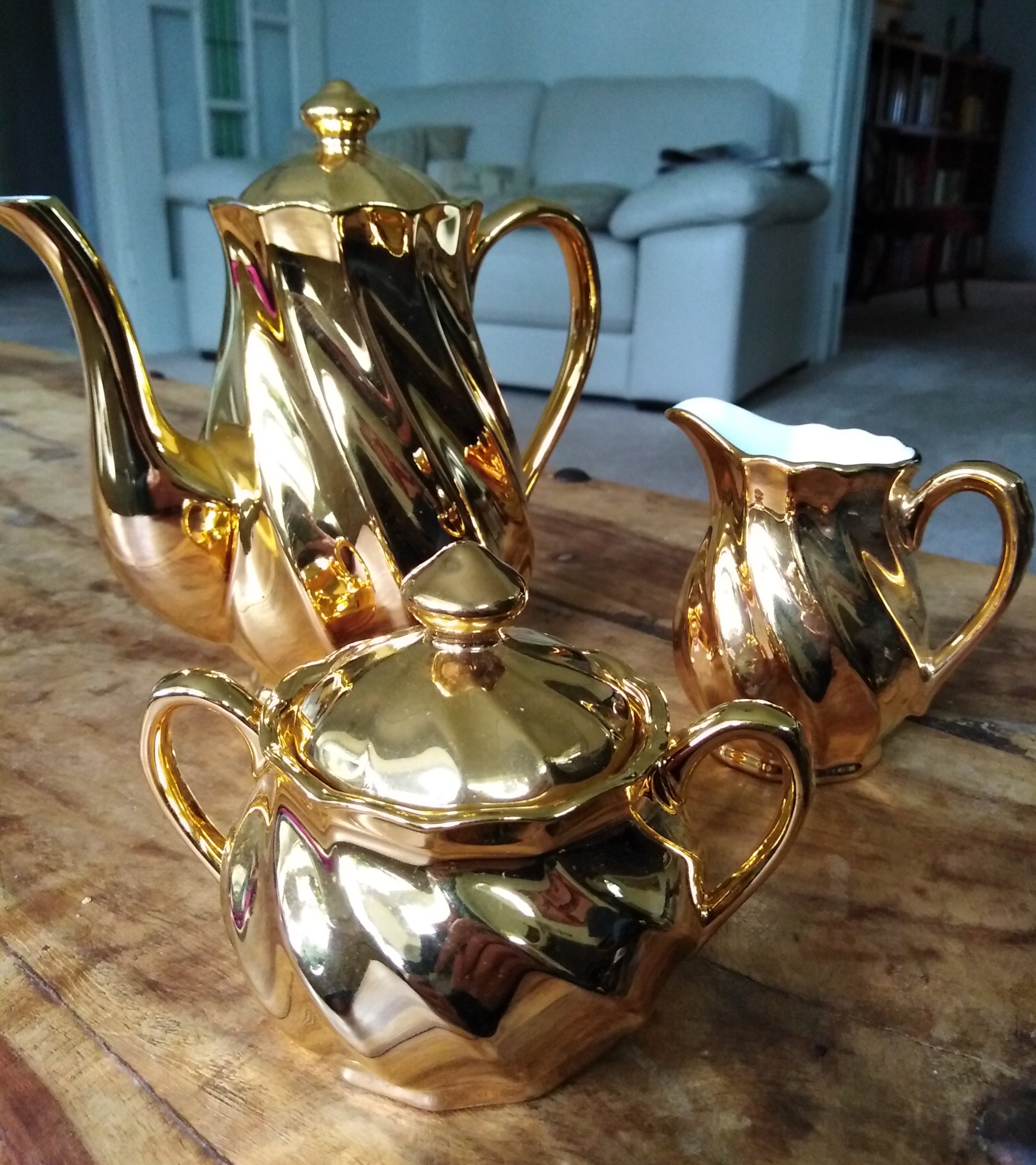 Gold Avondale fine china tea set made in Australia Vintage Etsy