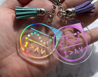 Diabetic Diabetes Keychain Colorful Custom Type 1 Type 2 Diabetic Keychain with Tassle
