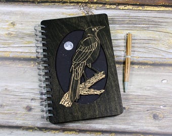 Grackle Refillable Journal or Sketchbook, Left handed option
