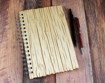 Wood Texture Journal, Wood Texture Sketchbook, Wood Journal, Wood Sketchbook, Can Be Made Left-Handed