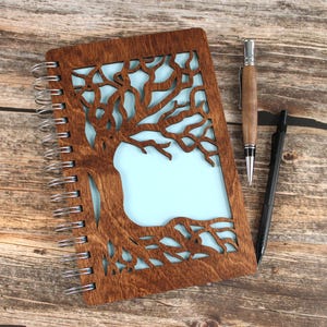Tree Journal, Tree Sketchbook, Laser Cut Journal, Laser Cut Sketchbook, Wood Journal, Wood Sketchbook, Can Be Made Left Handed