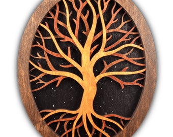 Tree of Life Plaque, Tree Plaque, Wall Plaque, Layered Plaque, Wooden Tree Plaque, Wooden Layered Tree Plaque