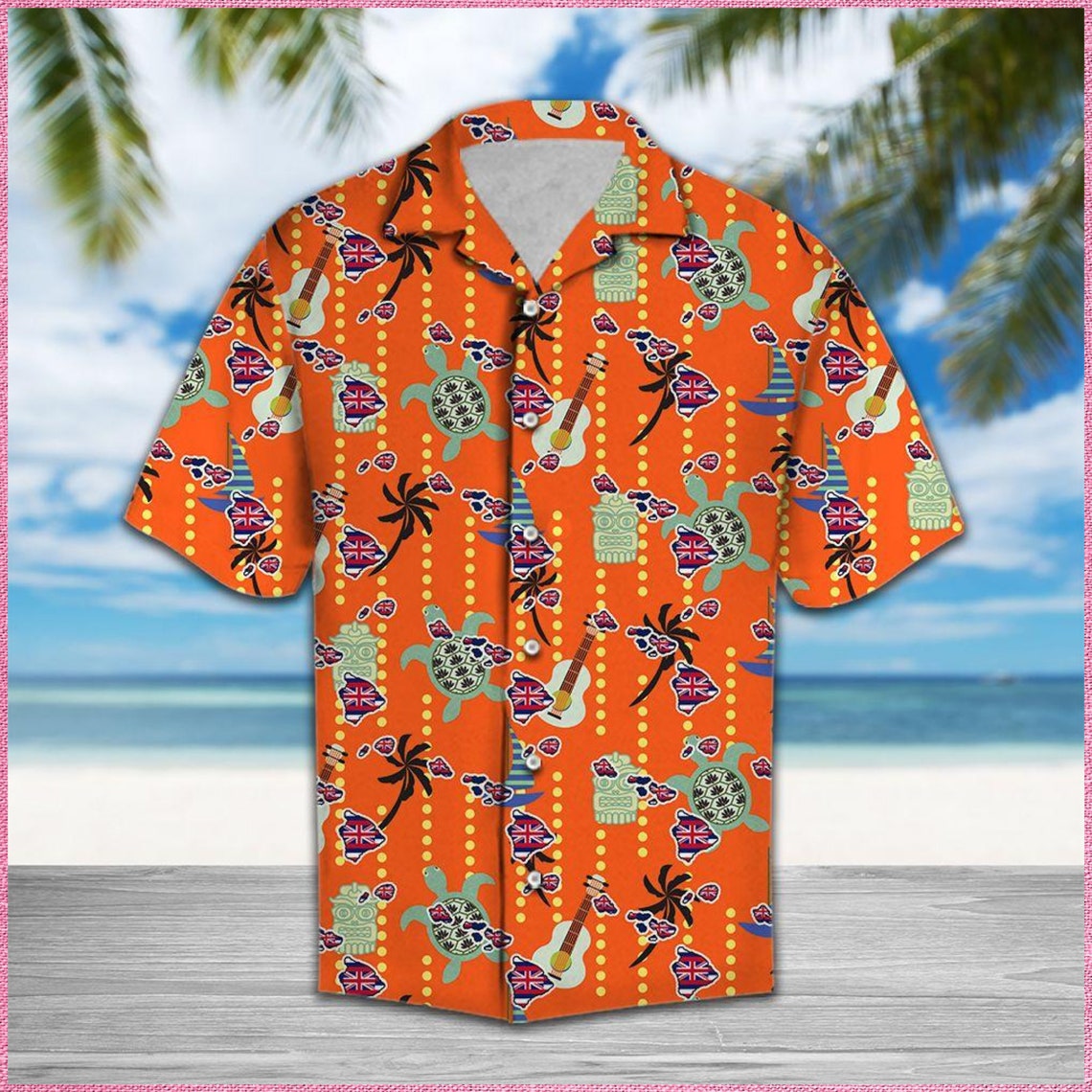 Hawaii Ukulele Hawaii Shirt ShortSlevee Hawaiian Aloha Etsy