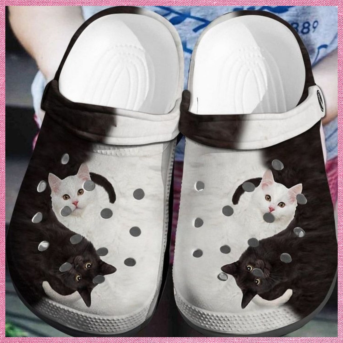 Yin Yang Cats Crocs Clog Comfortable For Mens And Womens | Etsy