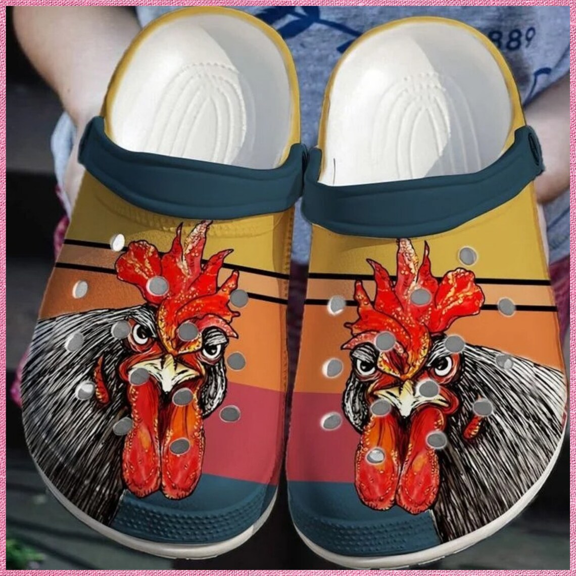 Chicken Retro Crocs Chicken Gifts For Friends Family Best Etsy