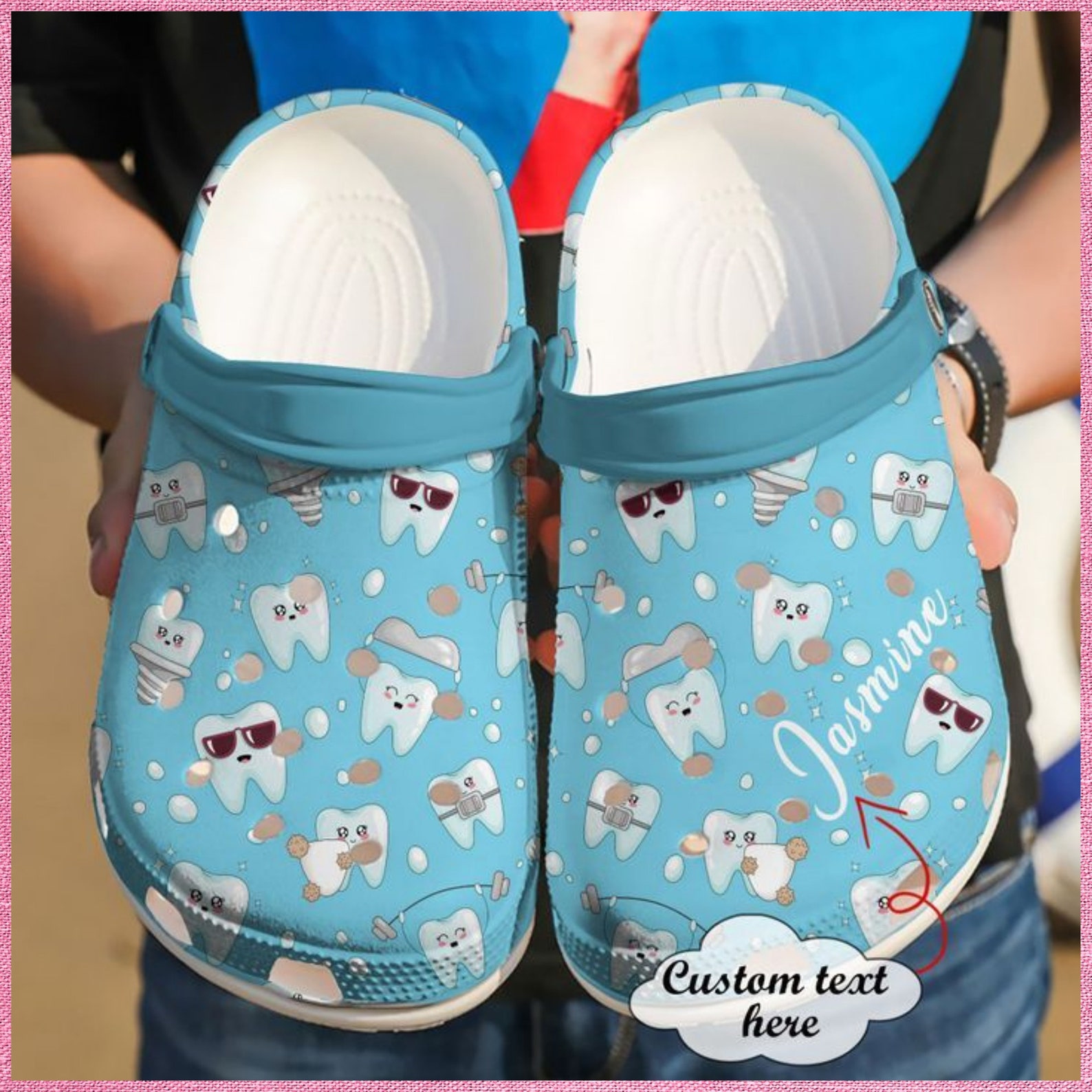 Dentist Personalized Healthy Teeth Crocs Clog Comfortable Etsy