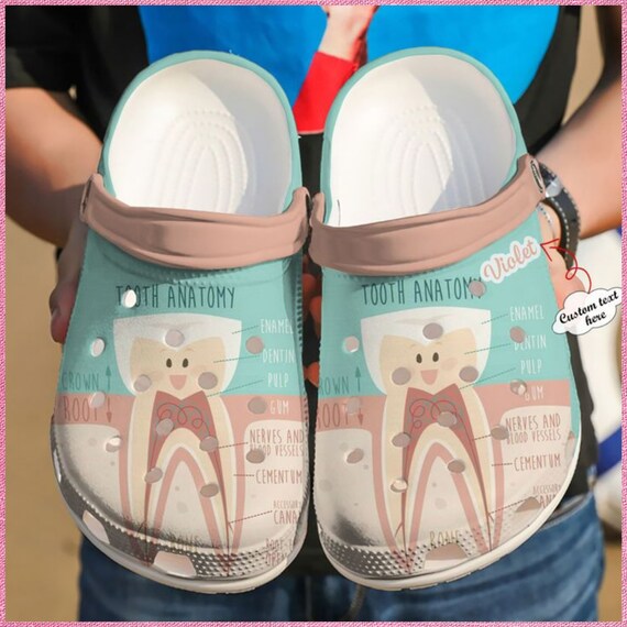 Dentist Personalized Tooth Anatomy Crocs Clog Comfortable Etsy
