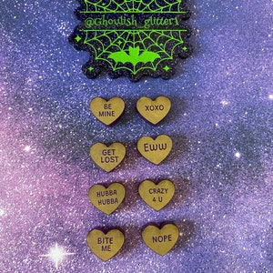 Conversation heart stud earring mold set