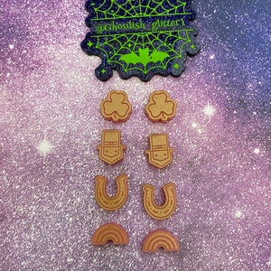 Lucky st Patrick’s day stud earring mold set