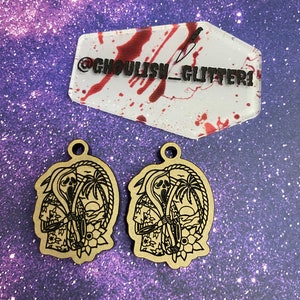 Vacation ghost face earring mold
