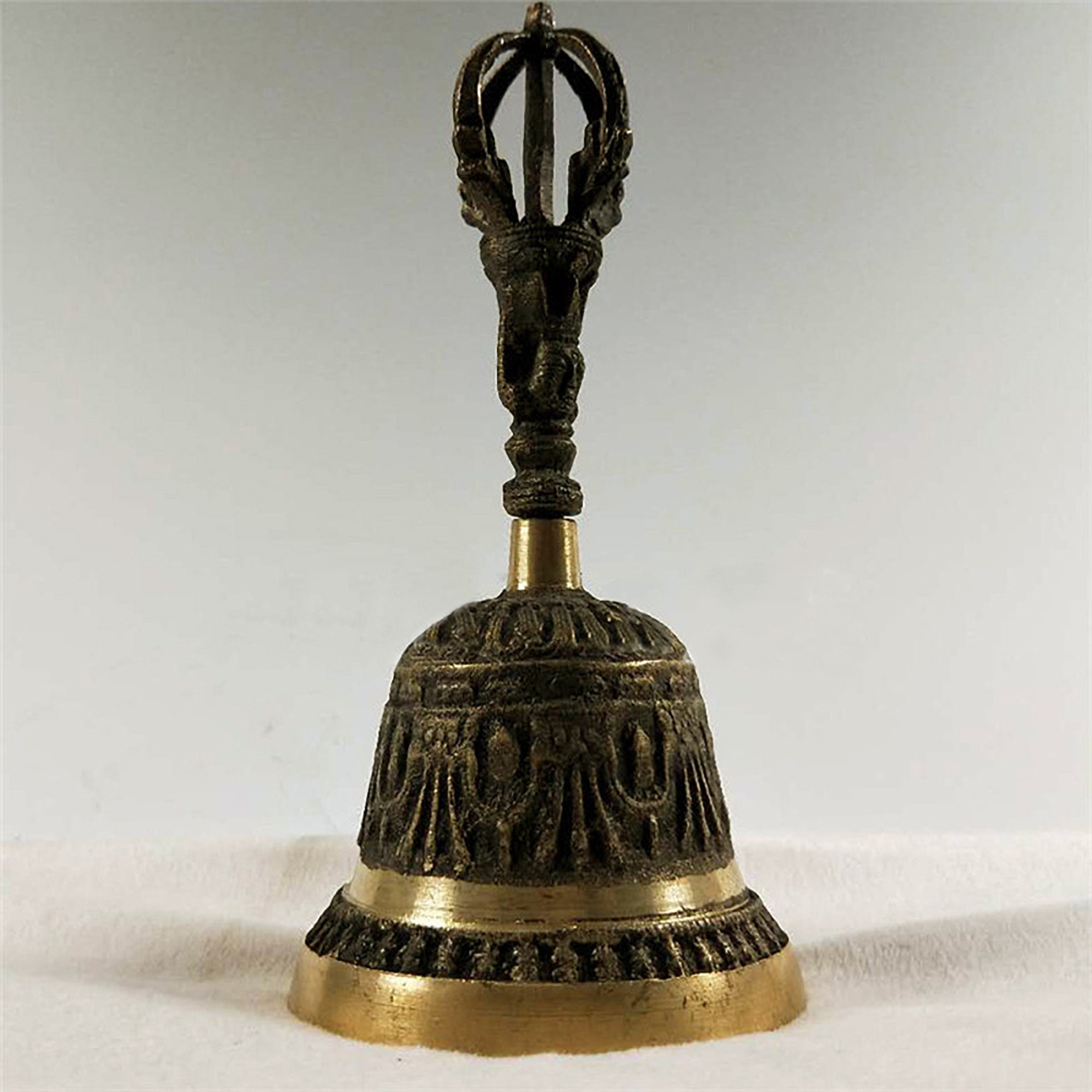 Tibetan Hand Bell Meditation Tibetan Pure Brass Bell Etsy