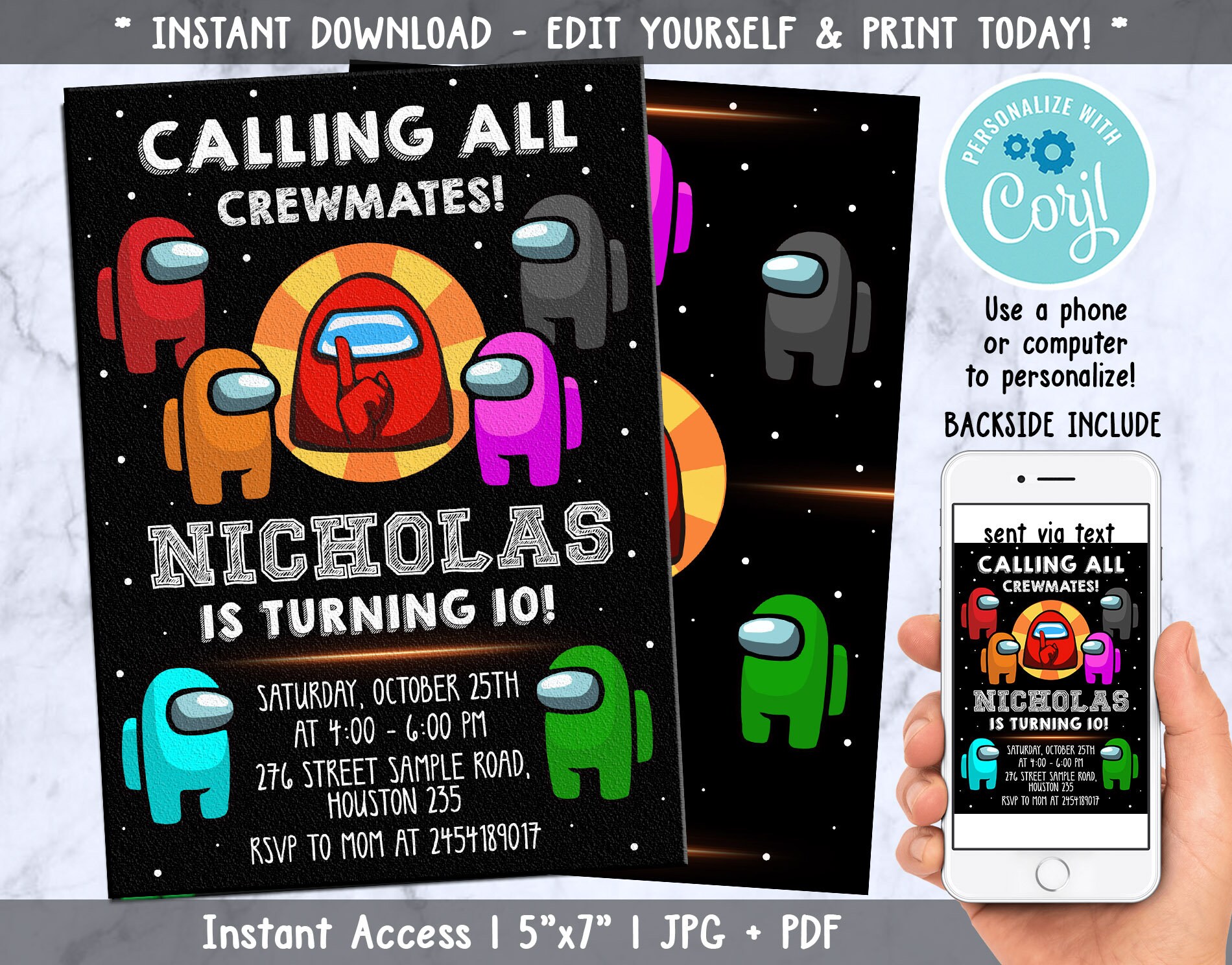 Editable Birthday  Invitation, Birthday Party Invitation, Party Invit…