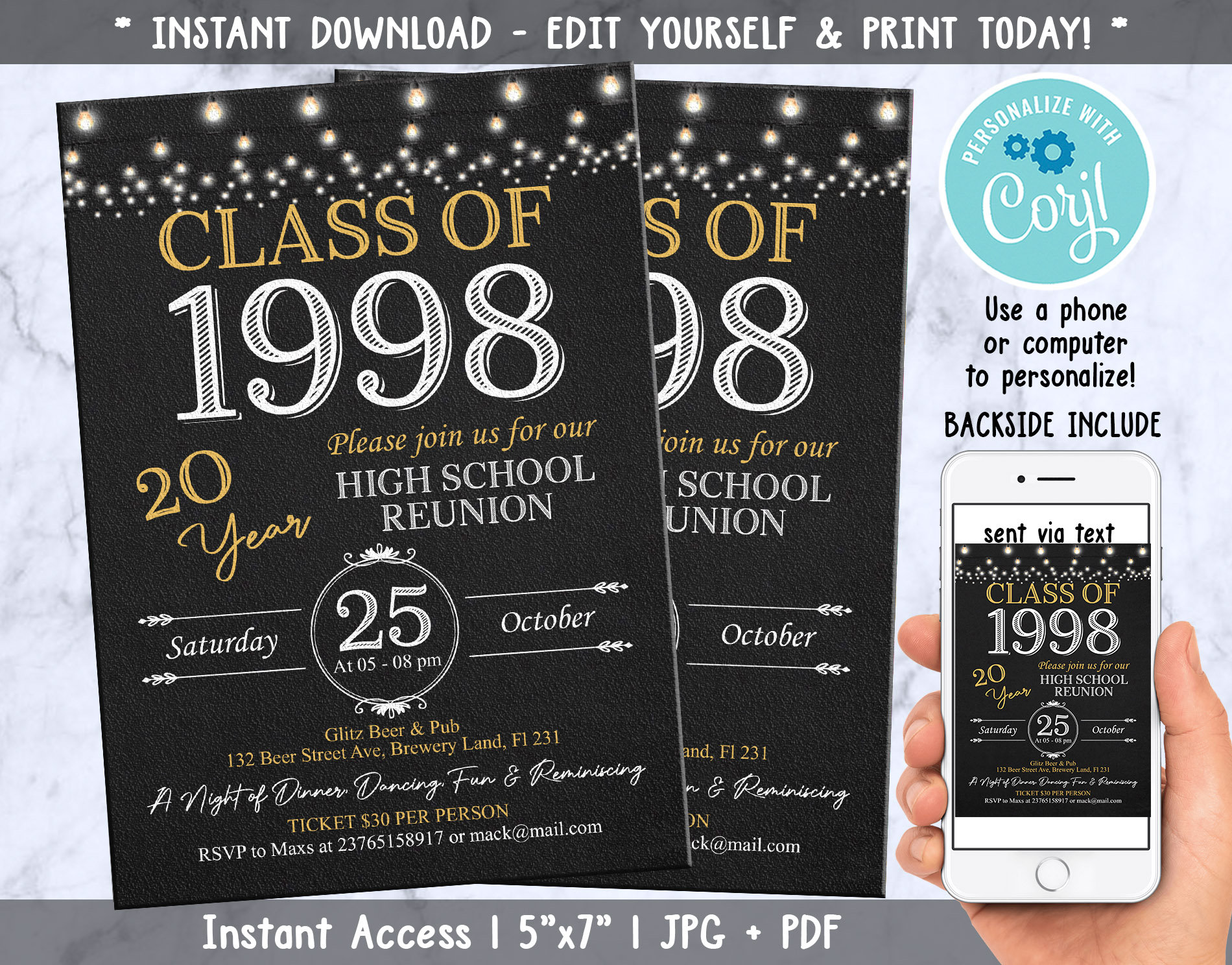 High School Reunion Invitation Wording