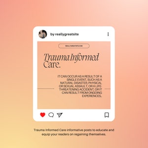 Trauma-Informed Care Social Media Templates | Wellness Content for Canva image 8
