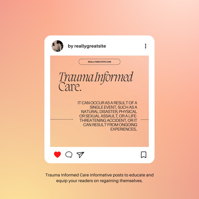 Trauma-Informed Care Social Media Templates | Wellness Content for Canva image 8