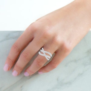 Prime and Pure Wave Wrapped 3 Layers Ring 1/2 Carat tw Cubic Zirconia in 925 Sterling Silver