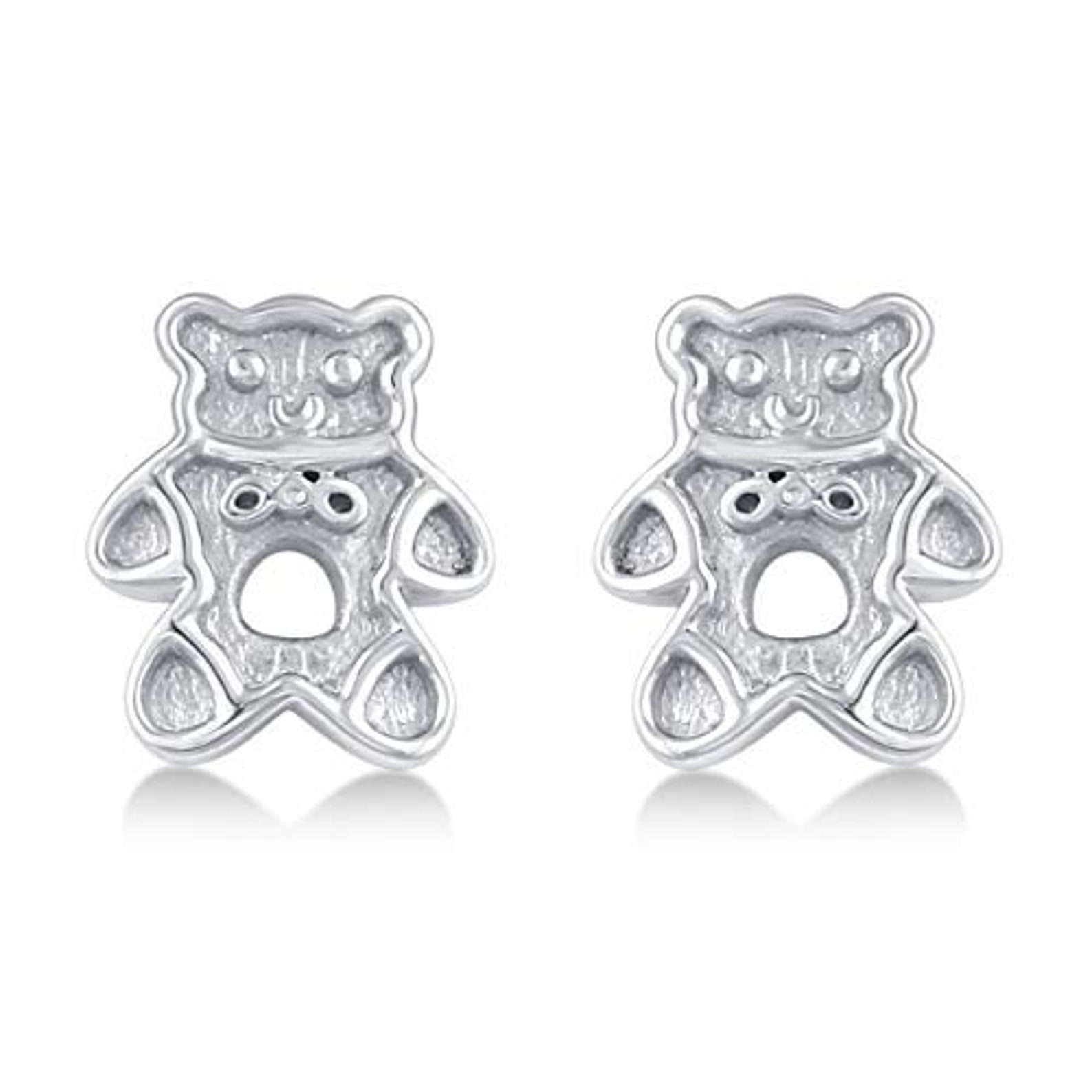 Cute Mini Teddy Bear Stud Earrings in Hypoallergenic 925 Sterling