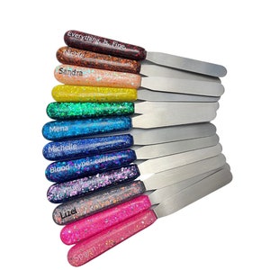 Pharmacy Custom Spatula 8 inch Rx Chunky mixed sized Glitter. Personalized counting tool Holiday gift CPhT, PharmD, Pharmacist. Secret Santa