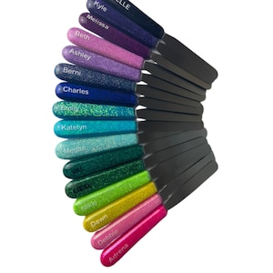 Pharmacy Counting Spatula, 8 inch, Personalized, Ultra Fine Glitter. PharmD gift, pharmacy technician, CPhT gift, Rx Secret Santa Christmas